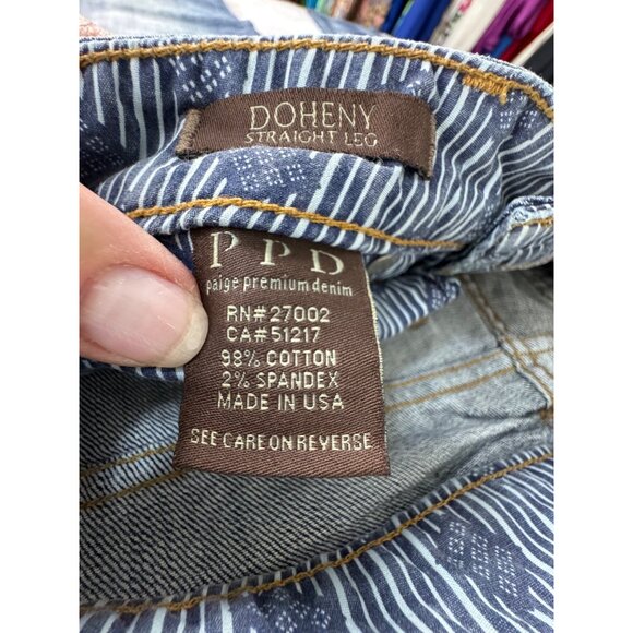 Paige Premium Denim PPD Mens 33 Doheny Straight Leg Distressed Jeans NWT - Picture 8 of 14